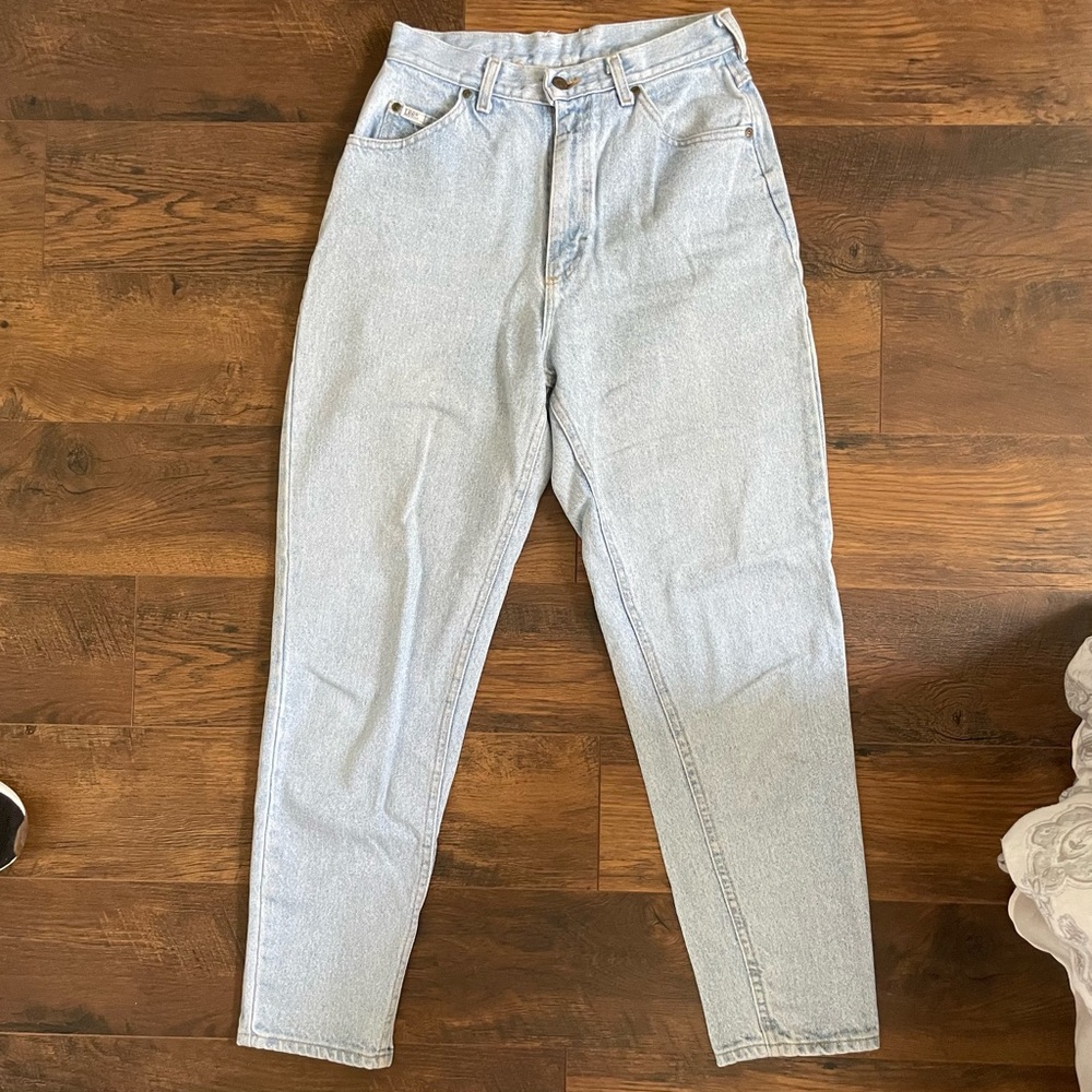 80s Vintage ultra high rise straight ankle mom jeans